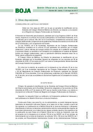 Estatutos Colegio de Médicos de Almería